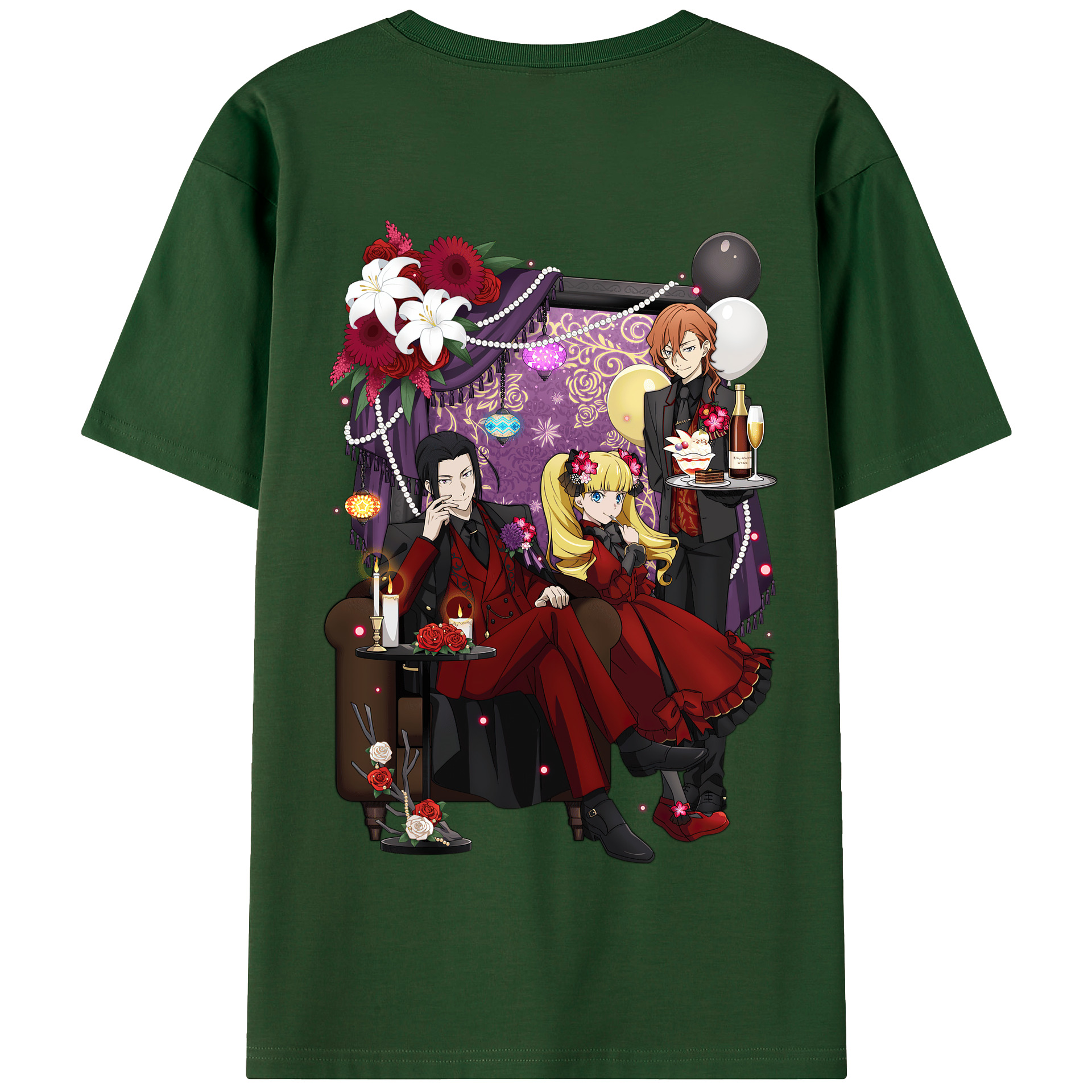 （画像用） 文豪ストレイドッグス Bungo Stray Dogs 綿100％半袖Tシャツ（背面プリント）